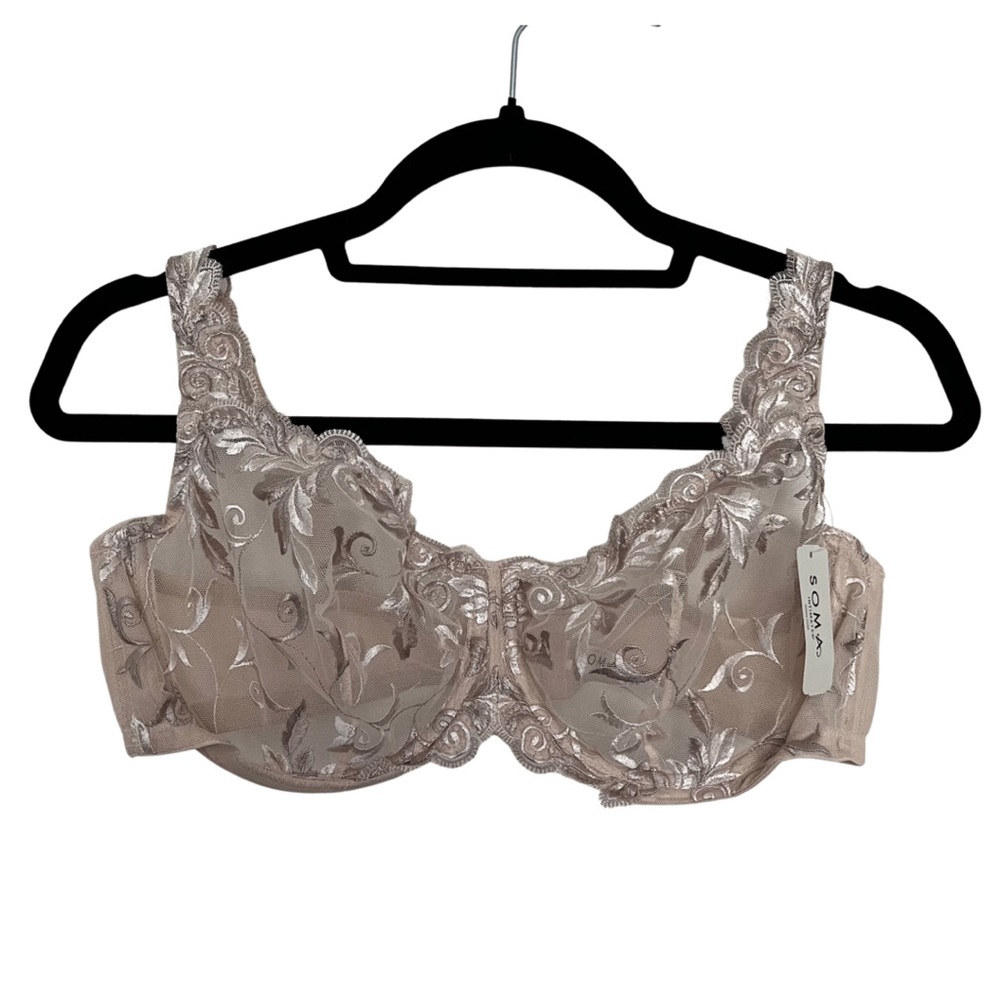 NWT Soma Sensuous Lace Unlined Bra - Size 40C